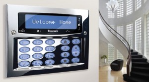an image of a welcome home message on a Taybell keypad