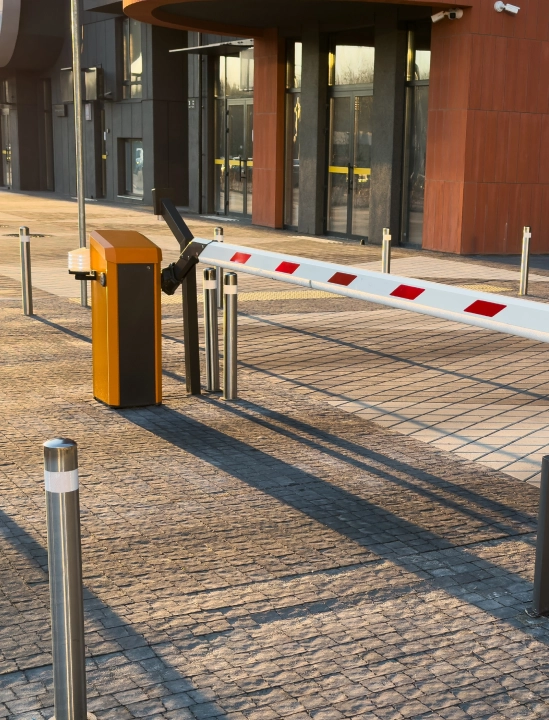 Gate automation, Repair for commercial barrier gate systems at a business entrance.